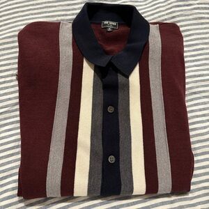 Todd Snyder Maroon and Navy long sleeved cardigan